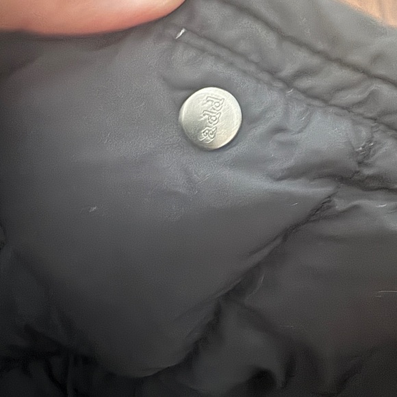 Add Down Black Belted Puffer Jacket with Fur Trim - Picture 7 of 8